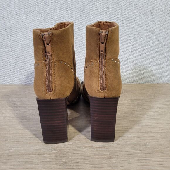 Mi.iM Brown Ankle Booties with Stud Detail - Picture 4 of 11